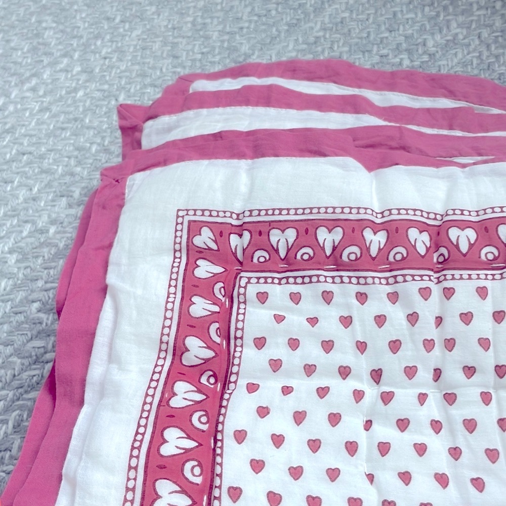 Roller Rabbit Hearts Baby Quilt